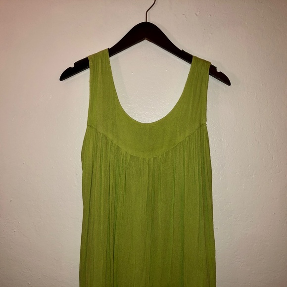 Lime green floral maxi sleeveless dress - Picture 7 of 12
